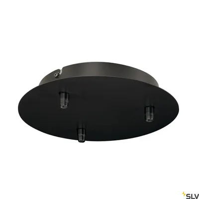 Zdjęcie produktu dla Fitu 3-częściowa rozeta sufitowa okrągła Ø22 cm czarna