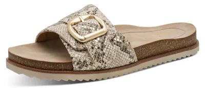 Produktbild von Jana Damen Mule Flat MultiAdj+vegan BEIGE Snake 42