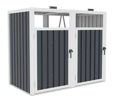 Produktbild von Mülltonnenbox G21 146x121x82 cm, anthrazitfarbene, aus Blech