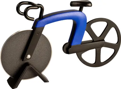 Produktbild von ECENCE Pizzaschneider Fahrrad Pizza Cutter rostfreier Stahl mit Antihaft-Beschichtung mit Ständer