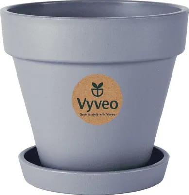 Obrázok produktu pre Vyveo - Kvetináč Oslo s podstavcom - tmavošedý - 20x18