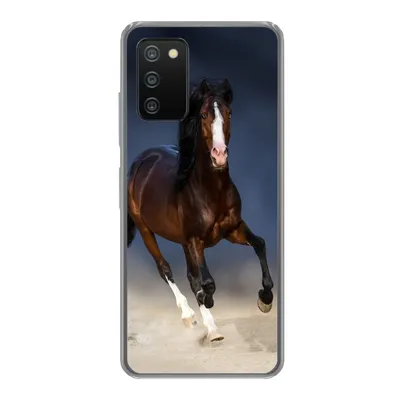 Produktbild von MuchoWow® Handyhülle Schutzhülle Hülle für Samsung Galaxy A03s Pferde - Tiere - Sand Silikon Softcase Handy Hülle - Schutz