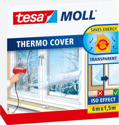 Produktbild von tesa 05432-00000-01 MOLL Thermo Cover folia izolacyjna do okien 4,0 m x 1,5 m