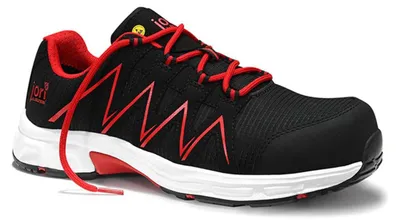 Produktbild von Sicherheitshalbschuh jo_SPEEDY black-red Low ESD S3, Gr. 45 Jori 12151
