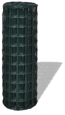 Immagine prodotto di Recinzione in rete metallica da 1,2 metri - Verde - Rivestimento in PVC - 100 x 100 mm - Robusta, ideale per giardini, animali e industria