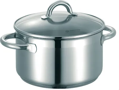 Produktbild von Schulte-Ufer LOOP Meatpot Kochtopf inkl. Deckel, Edelstahl, 24 cm Durchmesser, Induktionsherd-geeignet