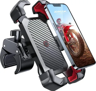 Image de JOYROOM 2024 Support de téléphone portable vélo moto universel guidon holder iPhone Samsung smartphone rouge