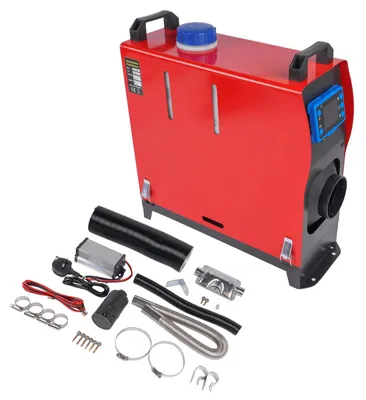 Produktbild von Diesel Luftstandheizung - 8 kW 12V 24V 220V - Parkheizung - LCD-Display - Fernbedienung - Geräuscharm - Rot