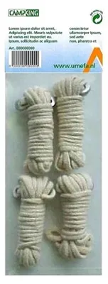 Zdjęcie produktu dla Campking Umefa Sznur do suszenia bielizny bawełniany 3 mm x 3 m 4 szt.