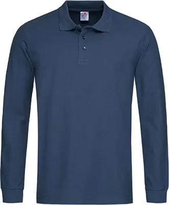 Produktbild von Stedman ST3400 | Herren Longsleeve Poloshirt 100 - Farbe: Navy Blue - Größe: XL