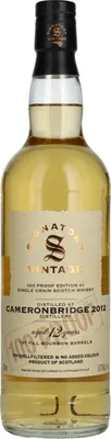 Image de Signatory Vintage 100 Proof Edition CAMERONBRIDGE 12 Years Old Single Grain #1 2012 57,1% Vol. 0,7l