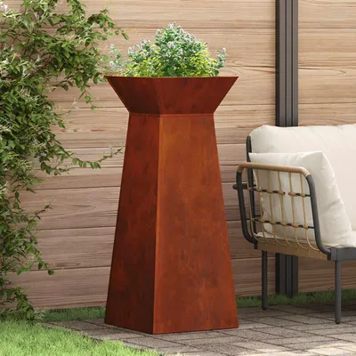 Obrázek produktu pro vidaXL Sloupový květináč stříbrný 40 x 40 x 100 cm