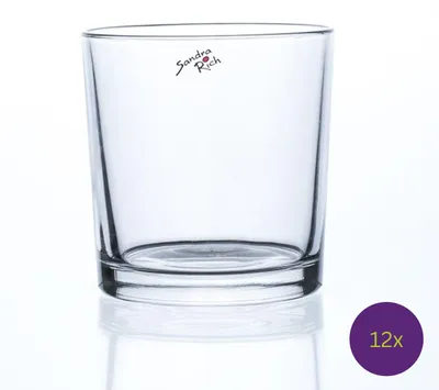 Produktbild von 12er Set Teelichthalter, Dekogläser CYLI H. 12cm D. 11,5cm klar Sandra Rich