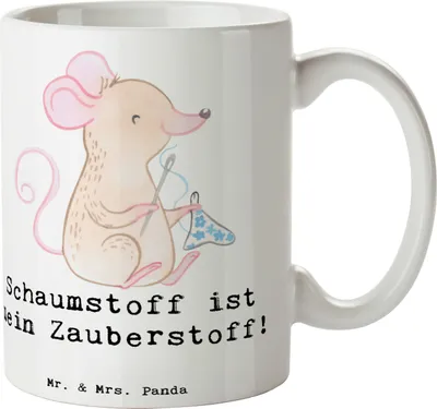 Produktbild von Mr. & Mrs. Panda Kaffeetasse Zauber der Polsterin - Weiß - Geschenk, Tasse, Design, Becher, Möbelrestaurierung, handgefertigte Geschenke, handwerkliches Können, Beruf