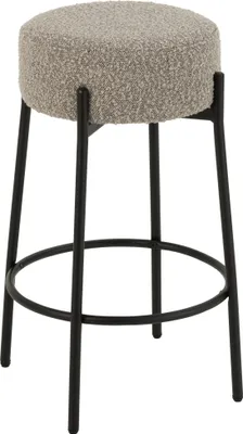 Produktbild von Barhocker aus Bouclé-Stoff und Metall