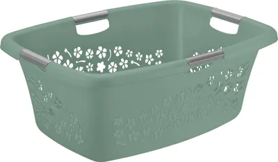 Produktbild von Wäschekorb 50 l FLOWERS, Farbe:Mistletoe grün