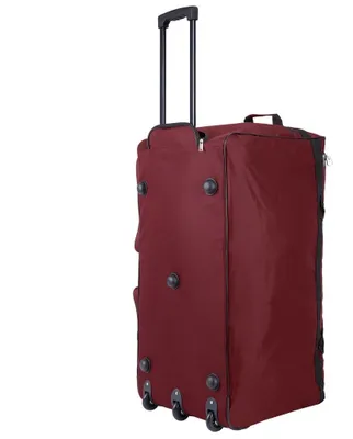 Produktbild von Reisetasche mit Rollen, 160 l, rot - Teleskopgriff, 3 Taschen