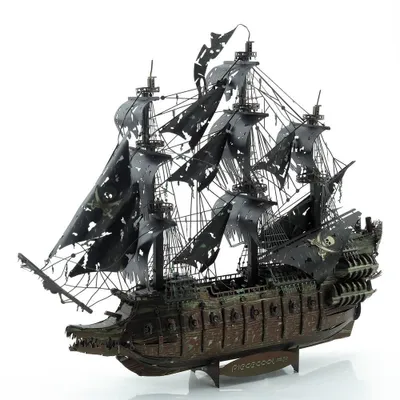 Immagine prodotto di puzzle 3D, metallo, pezzo, nave olandese volante, 369 pezzi