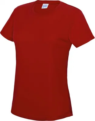 Produktbild von Just Cool JC005 | Girlie Cool Sport T-Shirt + WRAP  - Farbe: Fire Red - Größe: XS