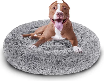 Produktbild von Jiubiaz Hundebett Hundebetten Waschbares Hundekissen Weiches Schlafplatz Katzenbett hellgrau 80cm