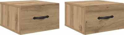 Produktbild von Nachttisch 2 pcs Artisan-Eiche 35 x 35 x 20 cm Holzwerkstoff