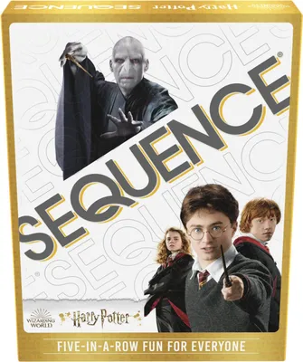 The image shows the front of a Harry Potter themed Sequence board game box.