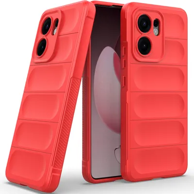 Produktbild von Handyhülle für Oppo Reno13 F 5G Weich TPU Silikon Stossfest Anti-rutsch Hülle Rot