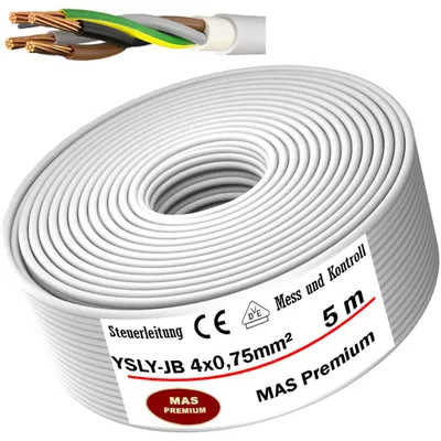 Produktbild von 5m YSLY-JB 4x0,75 Flexibles Steuerkabel für Werkzeugmaschinen Steuerleitung