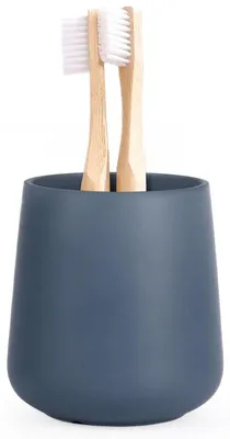 Zdjęcie produktu dla Kubek ceramiczny do płukania ust, okrągły, 350 ml, matowy, niebieski