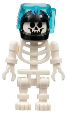 Image de Minifigurine LEGO squelette avec crâne standard, série Aquaraiders II (référence gen031)