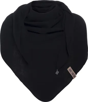 Produktbild von Knit Factory Liv Dreieckstuch - Schwarz - 190x85 cm