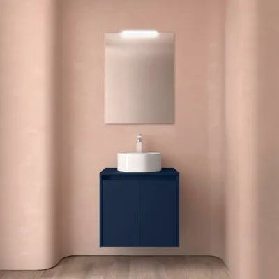 Immagine prodotto di Salgar mobili da bagno NOJA 600 2 ante BLU SATIN + piano lavabo