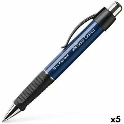 Produktbild von Stift Faber-Castell Grip Plus Ball M Blau 5 Stück