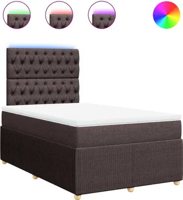 Produktbild von vidaXL Boxspringbett mit Matratze Dunkelbraun 120x190 cm Stoff