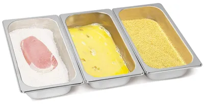 Panierschalen-Set, 3-teilig, Edelstahl, 32,5x17,5x6,5 cm