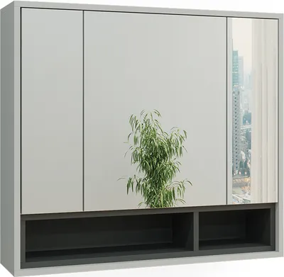 Obrázek produktu pro Koupelnová zrcadlová skříňka Vicco Beatrice Šedá/antracitová 80 x 72 cm, Model 40162