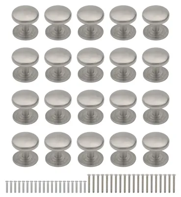 Immagine prodotto di 20 manopole per ante in lega di zinco - colore bianco