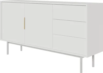 Produktbild von Selsey Viviaro - Sideboard 2-türig mit 3 Schubladen, weiß, 154 cm