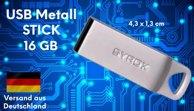 Produktbild von 16GB MINI USB Stick Schlüsselanhänger USB 3.0 Silber Metall USB Flash Driver Speicherstick Mermory Stick