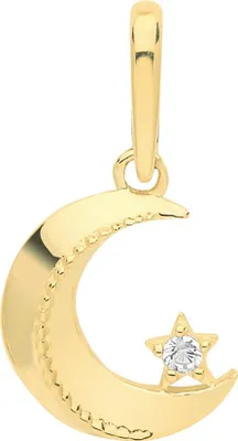 Produktbild von Moderner 9 Karat (375) Gold Damen - Anhänger mit Zirkonia - 20mm*10mm; TRS28224