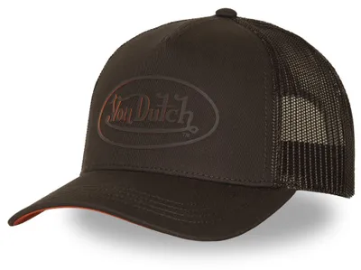 Produktbild von Von Dutch Originals Trucker Cap - CALIFORNIA Twill Rubber T/T Brown