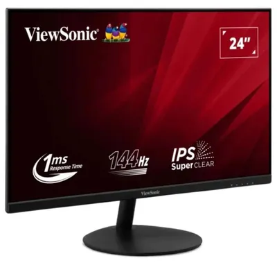 Produktbild von Viewsonic VA VA24E2-H, 60,5 cm (23.8"), 1920 x 1080 Pixel, Full HD, LED, 1 ms, Schwarz