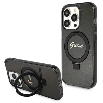 Image de Guess Guhmp13Lhrsgsk Iphone 13 Pro / 13 6.1 Czarny/Noir Hardcase Ring Stand Script Glitter Magsafe