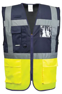 Image de Gilet Executive Paris Couleur : Jaune/marine Taille M - Portwest