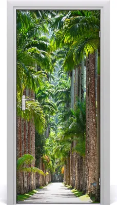Produktbild von Tulup Türaufkleber 95x205 cm Dekorative Aufkleber Selbstklebend Wasserdichte Tapete Abnehmbar Schlafzimmer Wohnzimmer Wohnkultur - Landschaften Palmen