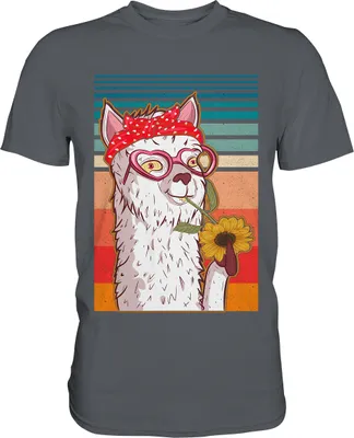 Produktbild von Lama Sonnenblumen T-Shirt Gärtner Geschenk – Dark Grey / M