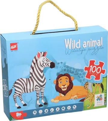Zdjęcie produktu dla Puzzle „Dzikie zwierzęta”, 100 elementów