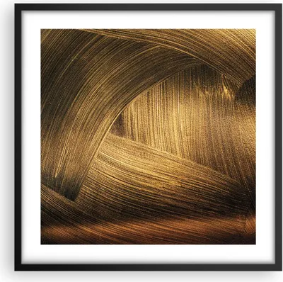 Produktbild von Gerahmtes Poster - Schwarzer Rahmen - Abstraktion Gold Textur - 50x50 cm - Wand Bild - Wanddeko - Wandbilder - Kunstposter - Wandposter - Bilderrahmen - Bilder - Kunstdruck - P2BAC50x50-4477