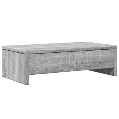 Obrázok produktu pre Stojan na monitor a zásuvky sivý sonoma 50x27x15cm kompoz.drevo