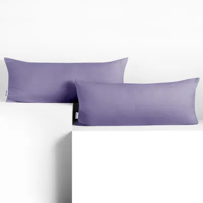 Produktbild von Seitenschläferkissenbezug 2er Set 40x120 cm Kissenbezug Kissenbezüge Baumwolle Seitenschläfer Stillkissen Lavender